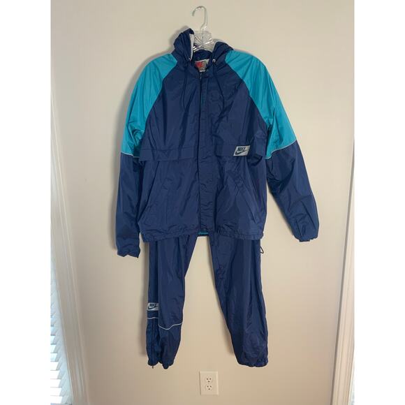 Nike Vintage Windbreaker lined set blue size medium - Picture 1 of 7
